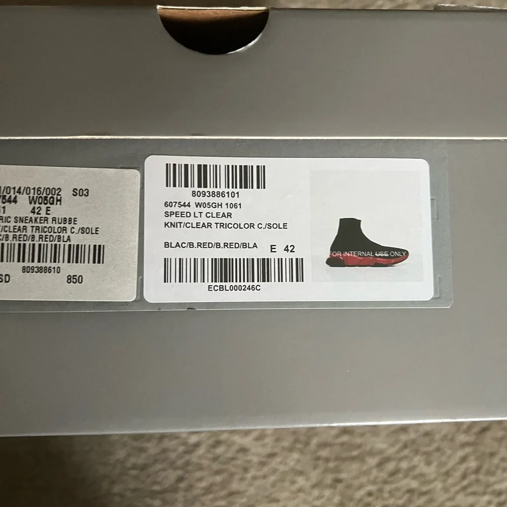 Brand New Authentic Never Worn Balenciaga Sneakers Blk n Red